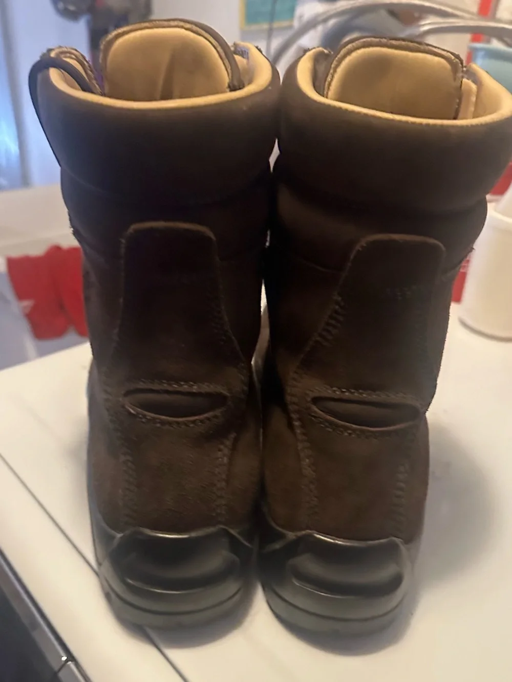 DREW Fire Hiker Men's Brown Rough-Out Boots (Sz 9) Wildland Fire boots